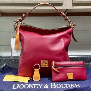 Dooney & Bourke Red Leather Women's Bag Set